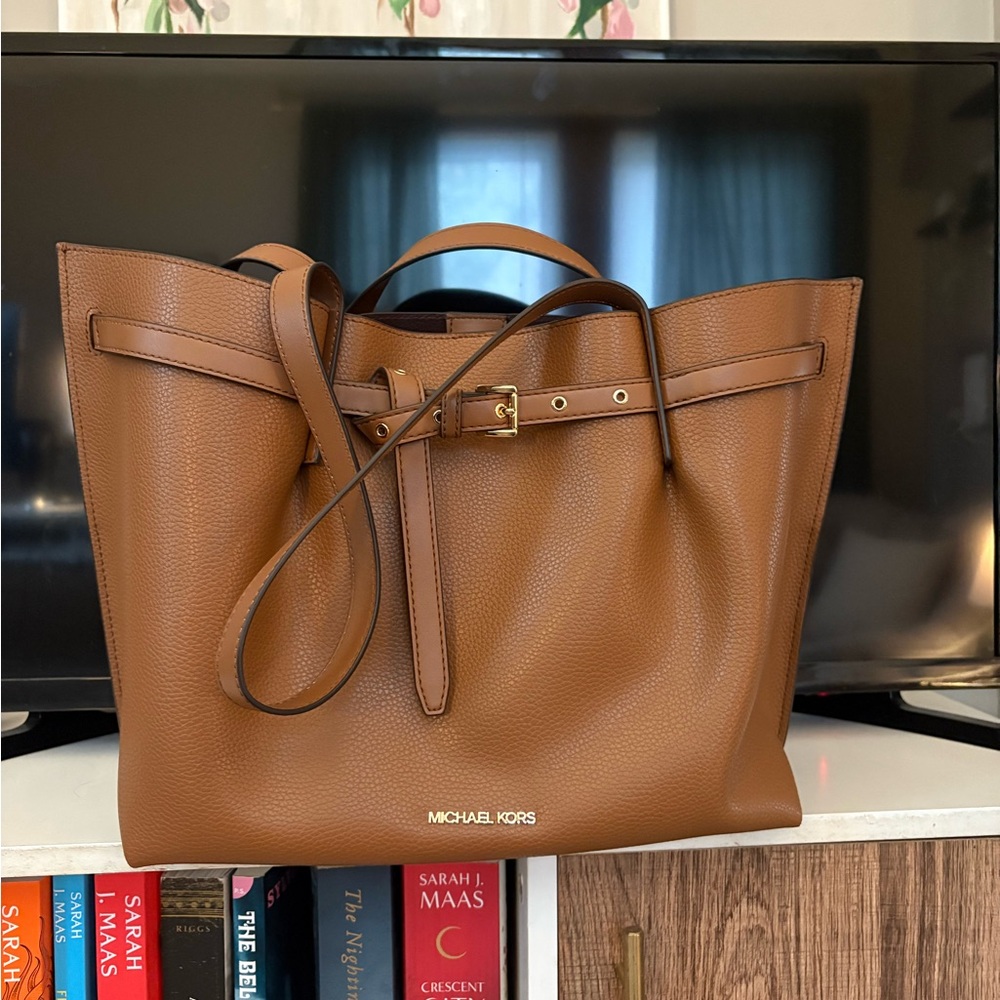 Michael Kors Brown Leather Tote Bag